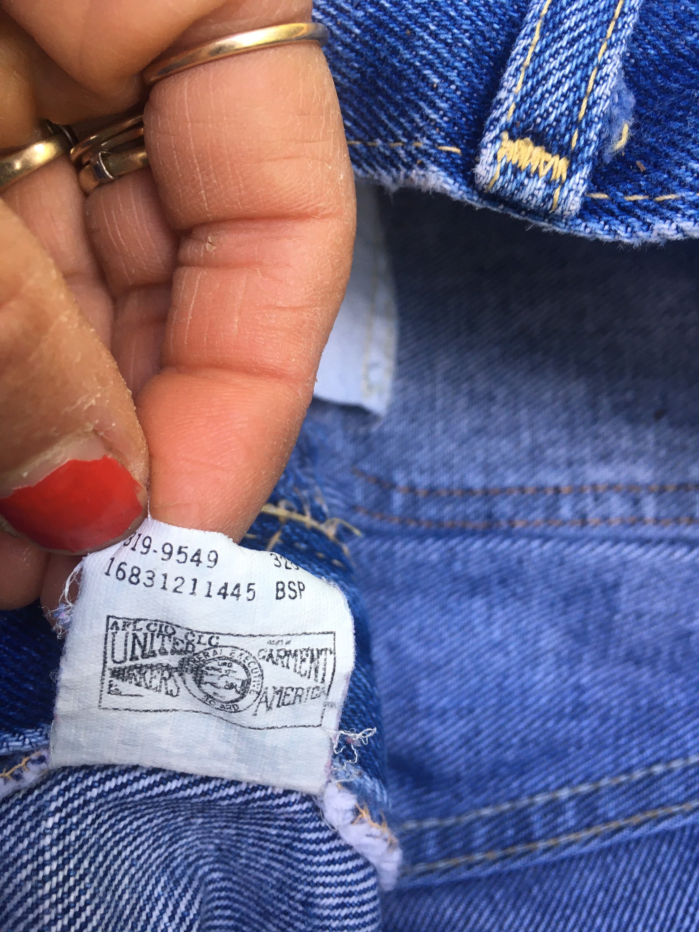 30 High Waist Lee Jeans Union Label Tag Made in USA Mid Blue