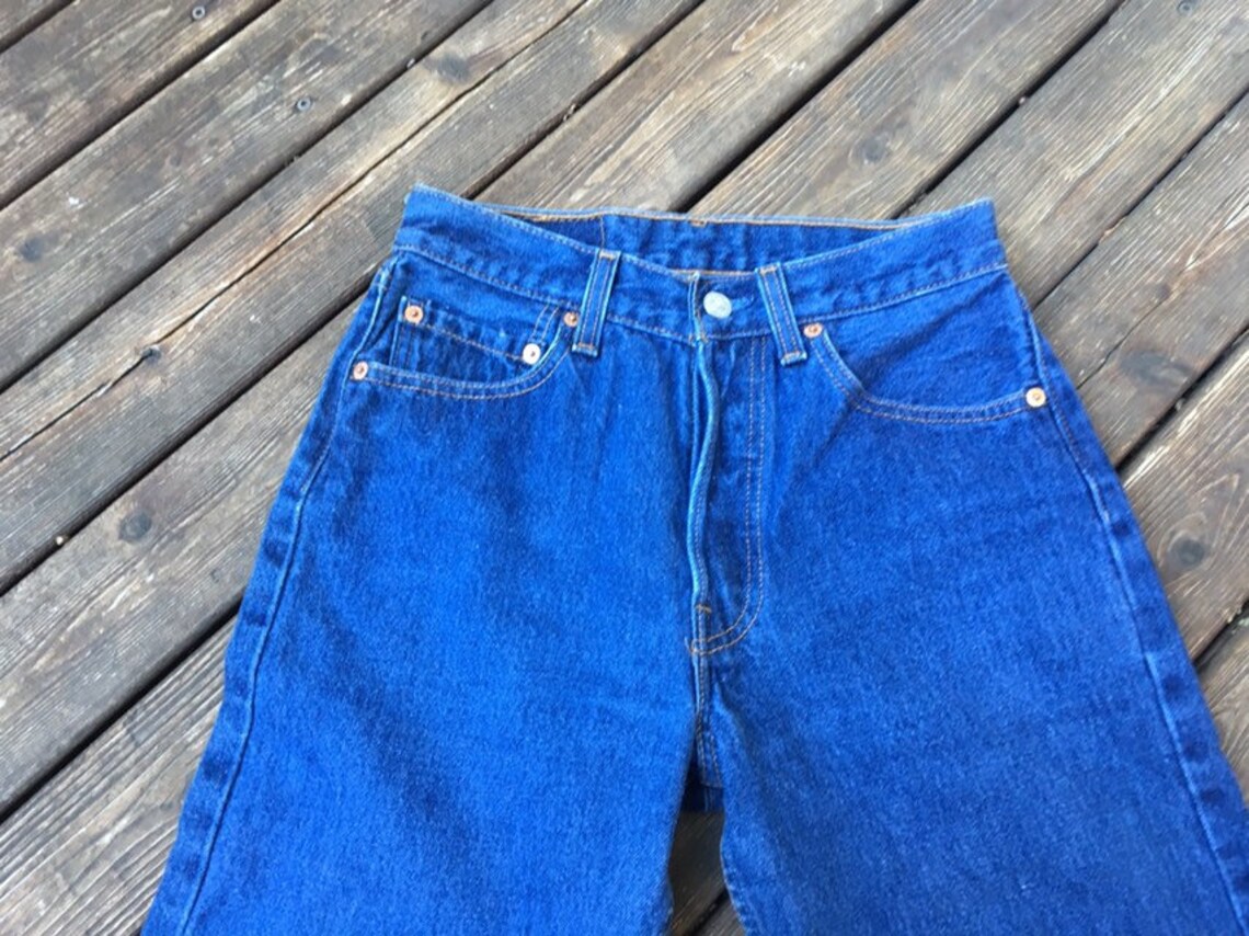 27 Levis 501 Jeans USA Medium Dark Blue Jeans Made in America | Etsy