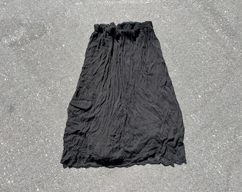 1970s India gauze skirt black 70s