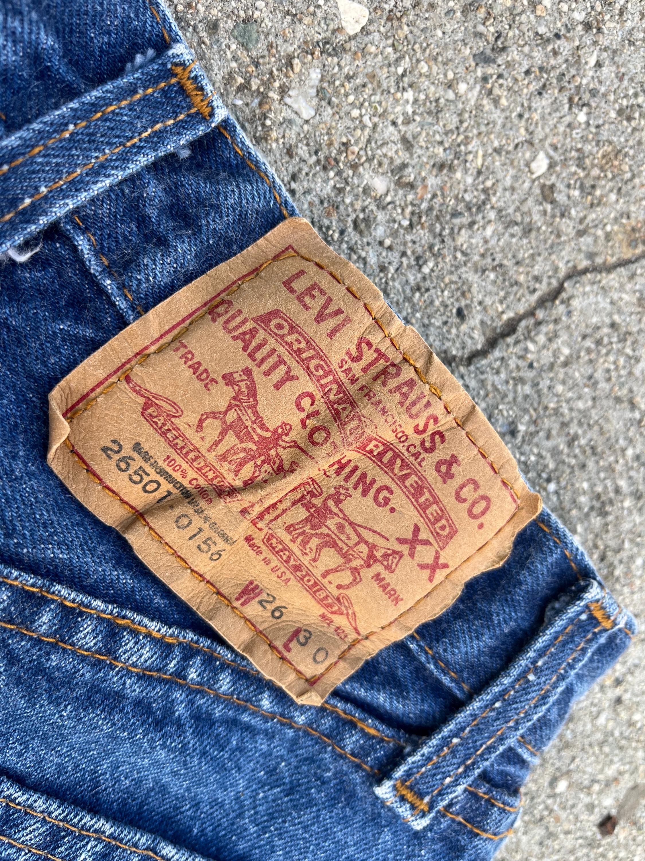 25 Levi's 501 Jeans 1970s Xs Extra Small Made in Usa Dark Mid Blue