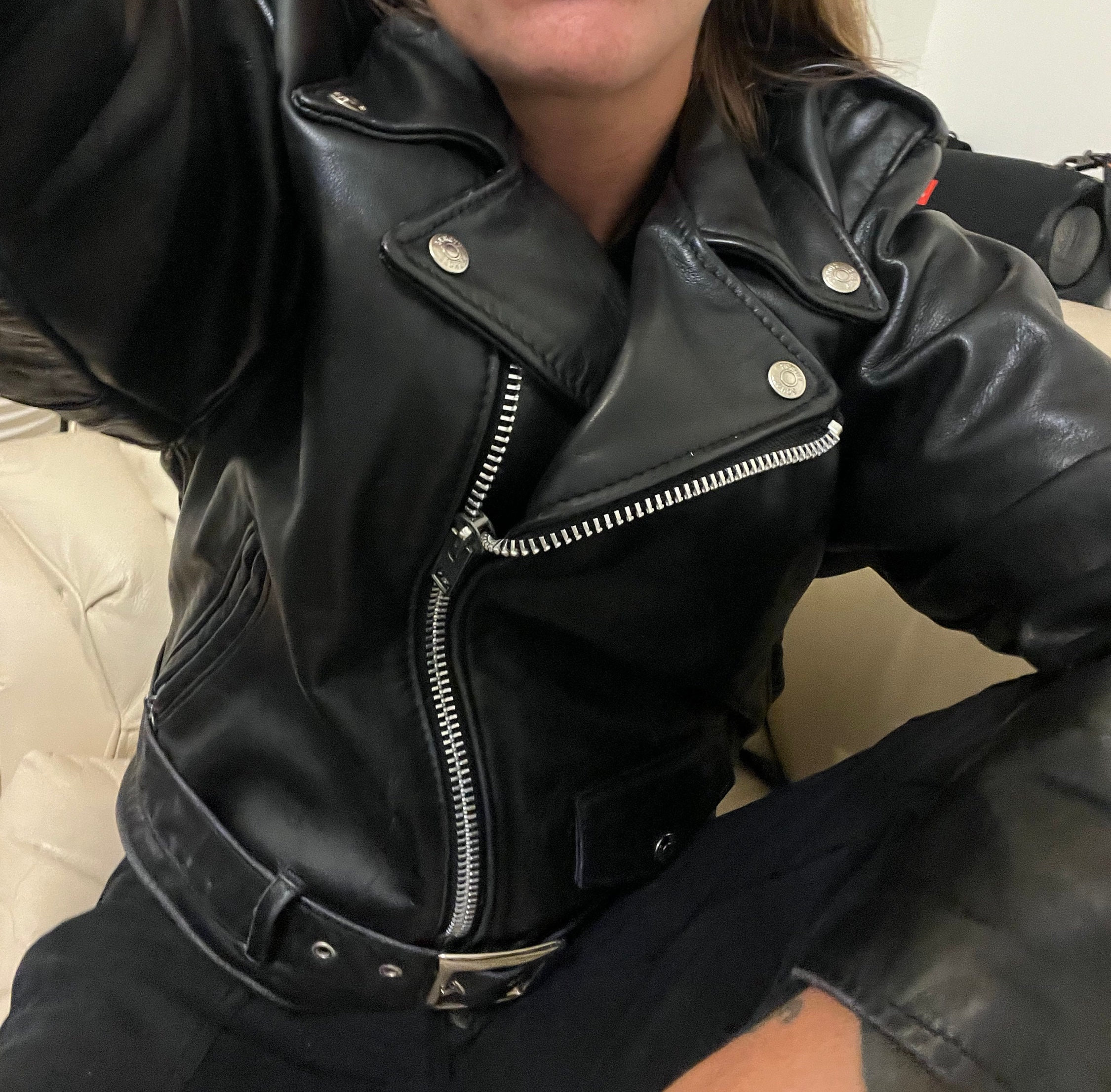 Sale Schott Perfecto Motorcycle Jacket Black 108W 80s 1980s