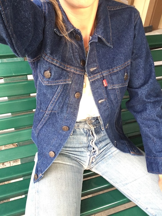 LEVI’S / 70's 70662 denim jacket Vintage 70s Levi Strauss Jean Denim Jacket - No Pockets