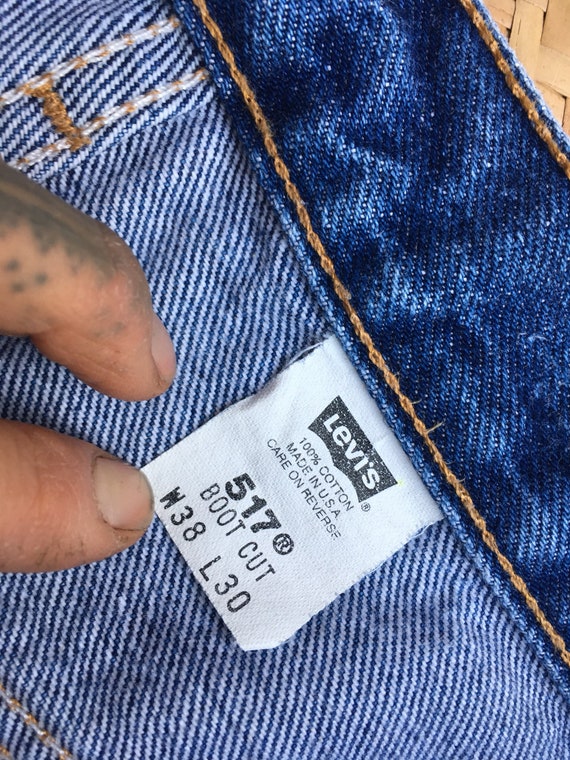 38 Levis 517 jeans USA made in America boot cut 5… - image 9