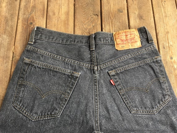 30x33 Levis 501 jeans USA black 30 29 waist long … - image 6