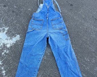 XS S Vintage Overalls 90s 1990s Blue Jeans Denim Watch L. A. LA M