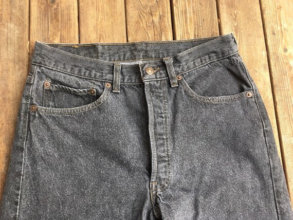 30x33 Levis 501 jeans USA black 30 29 waist long … - image 7