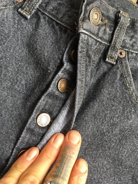 30x33 Levis 501 jeans USA black 30 29 waist long … - image 9