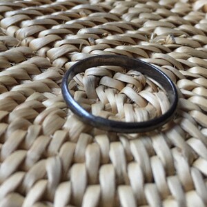 Delicate sterling silver stacking band ring 925 midi dainty
