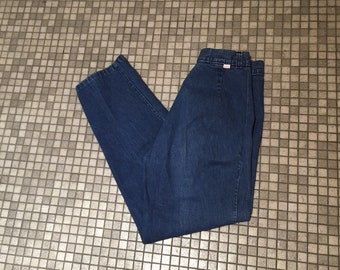 26 1970s Levis high waist jeans XS S extra small 25 24 0 1 2 3 4 dark medium blue lightweight soft denim 100 cotton Talon zipper wide leg