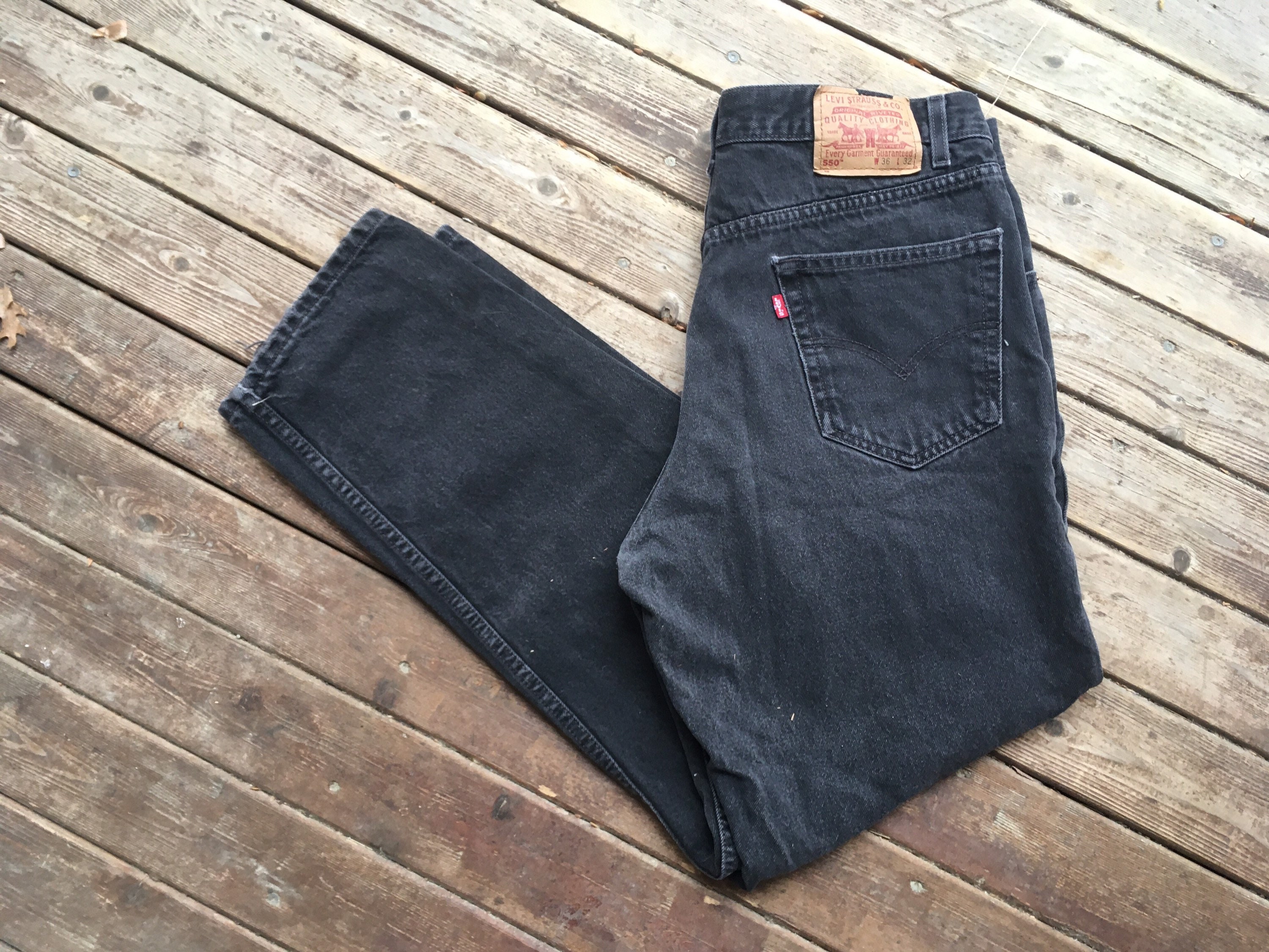 34 Levis 550 Jeans Black 35 36 36x32 