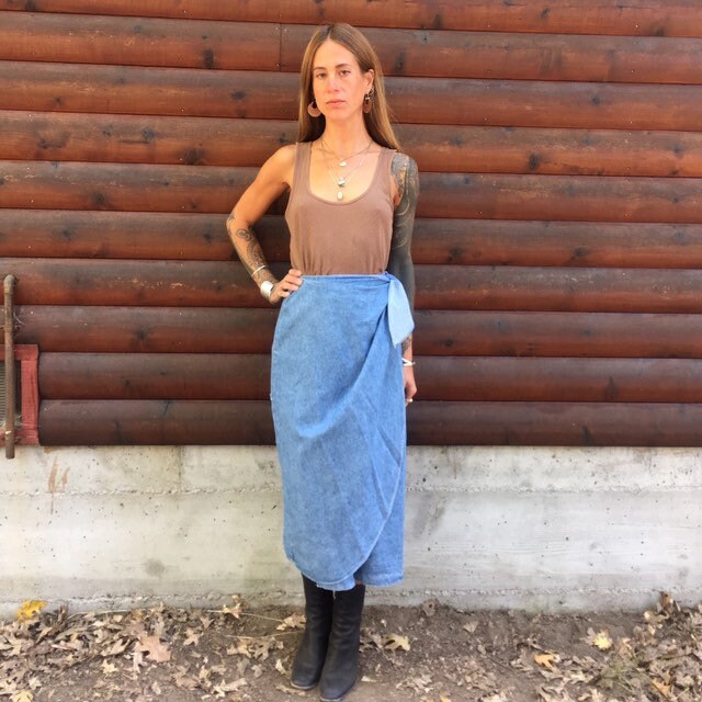 long wrap skirt xs
