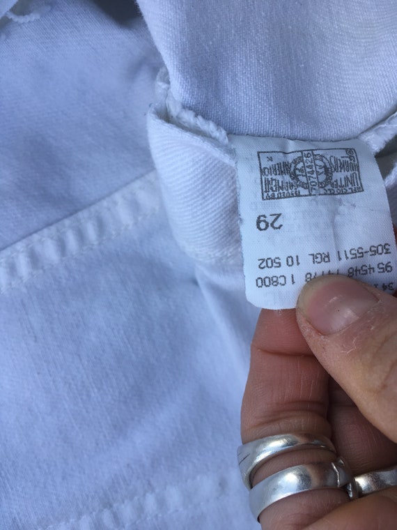 SALE 34 Lee white jeans union label made in USA 9… - image 3