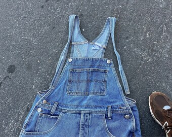 XS S Vintage Overalls 90s 1990s Blue Jeans Denim Watch L. A.