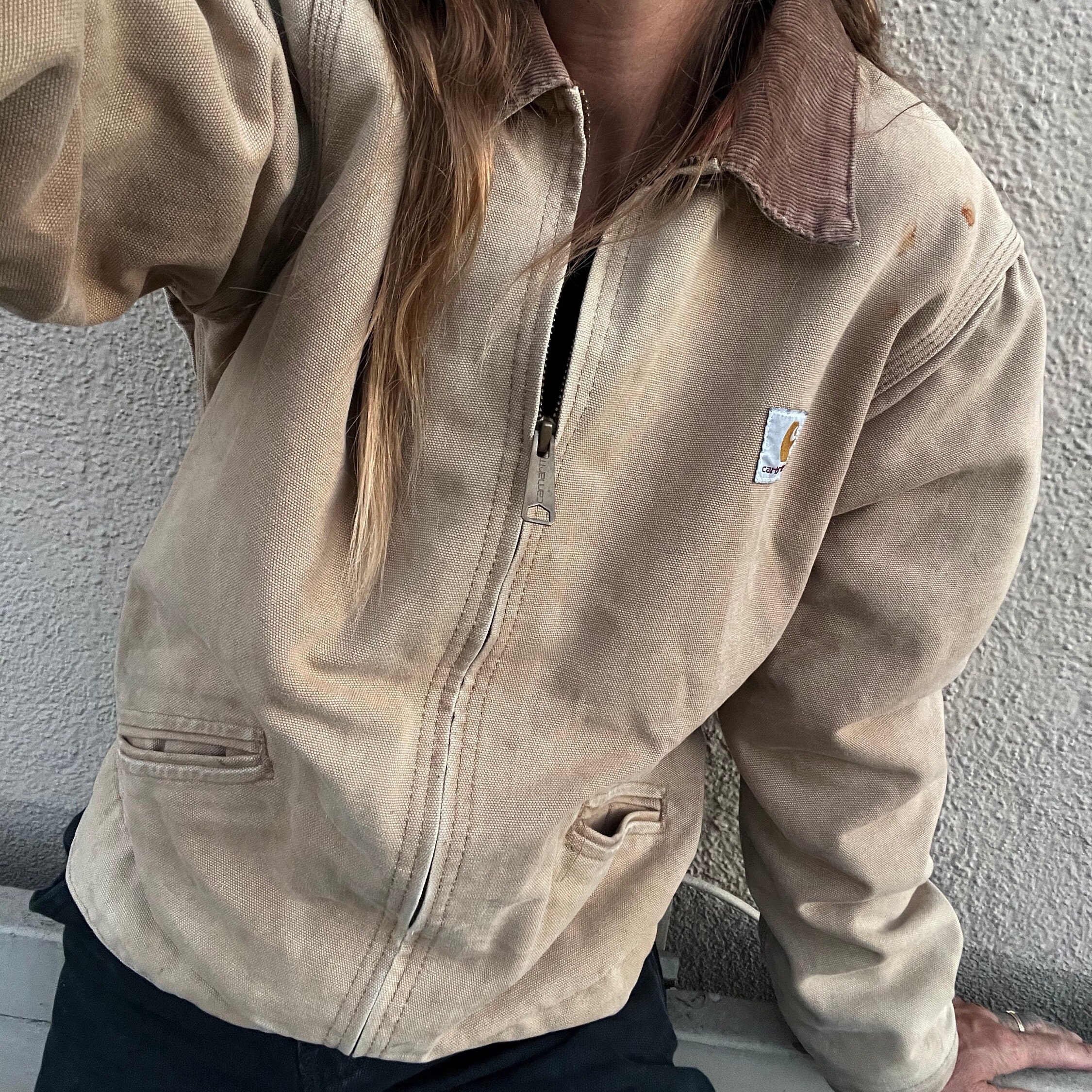 Carhartt Jacket VINTAGE USA Youth Kids Kid s 16 XL L Detroit Zip