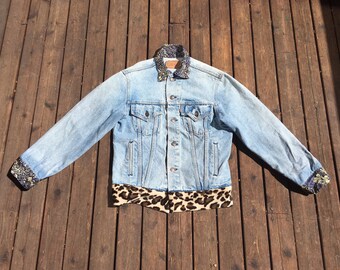 SALE 90s Levis Jean Jacket Customized 