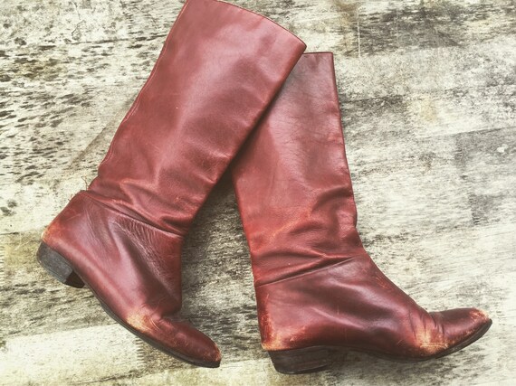 oxblood riding boots