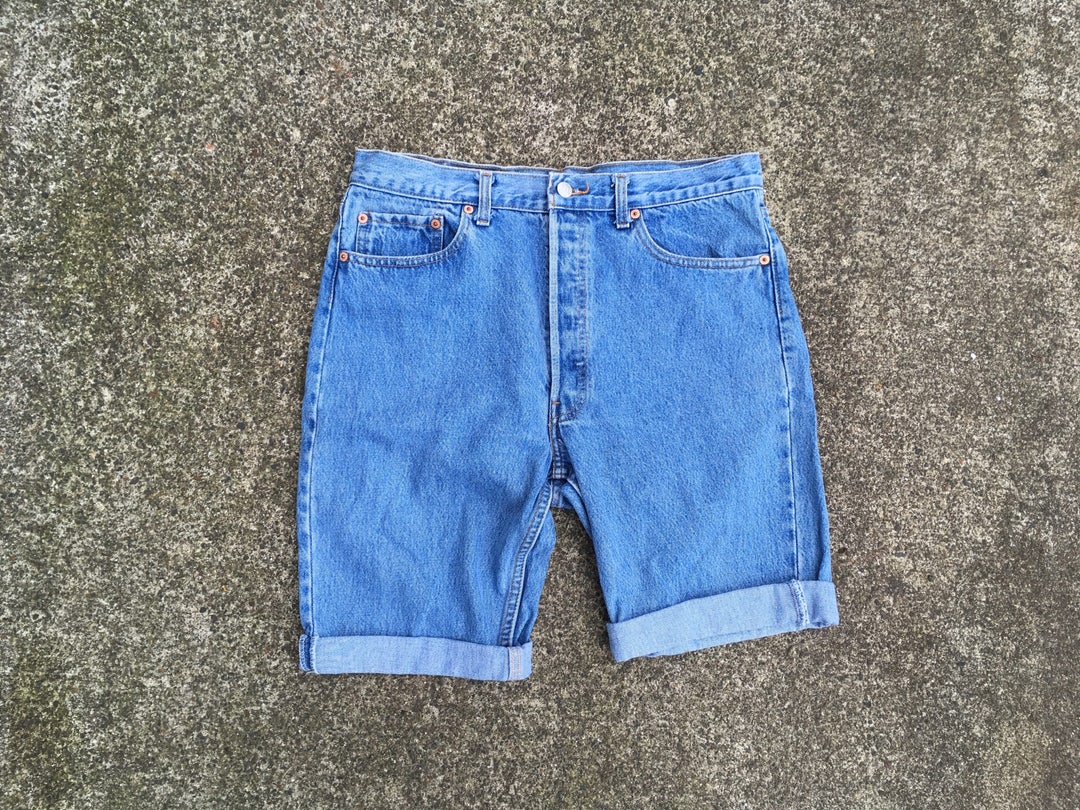 34 Levis 501 Cut Offs Jean Shorts Blue Jeans Short Frayed - Etsy