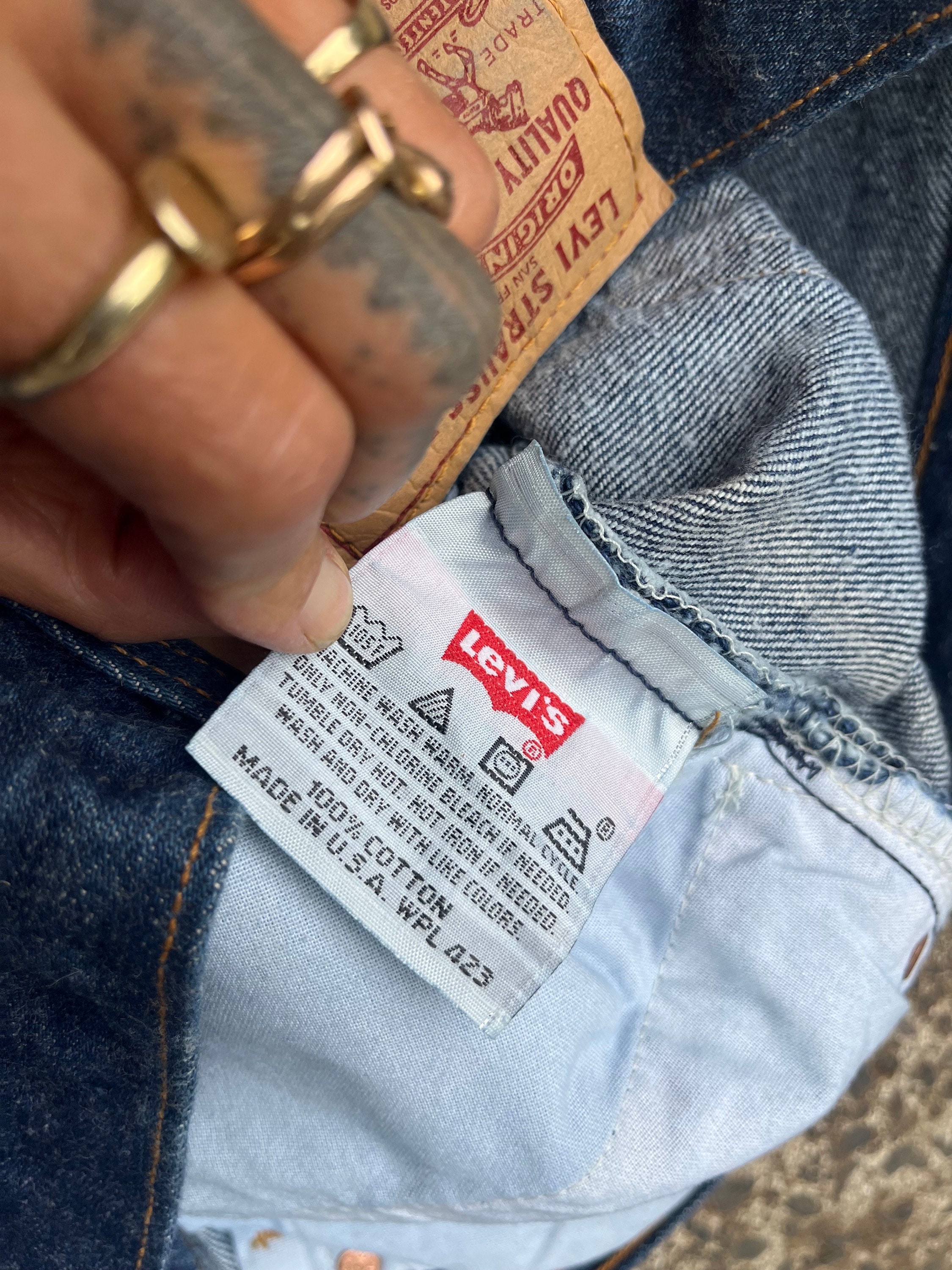 33x32 Levis 501 Jeans 33 32 34 Levi's 501s Dark Indigo Rinse Blue