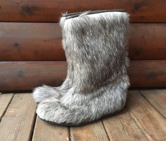 SALE Italian fur boots 7 made in Italy real fur g… - image 4