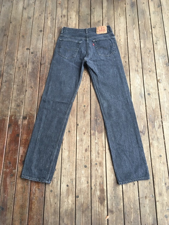 30x33 Levis 501 jeans USA black 30 29 waist long … - image 3