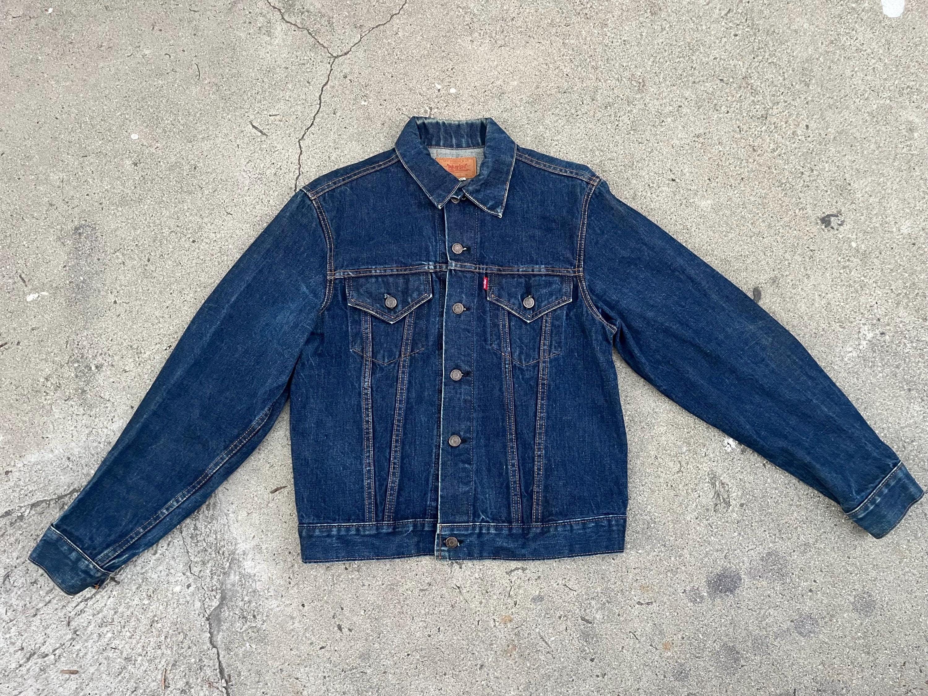1960s Big E Levi's Trucker Jacket Type 3 42 60s Dark Blue 1960s Big E Levi's Trucker Jacket Type 3 42 60s Dark Blue