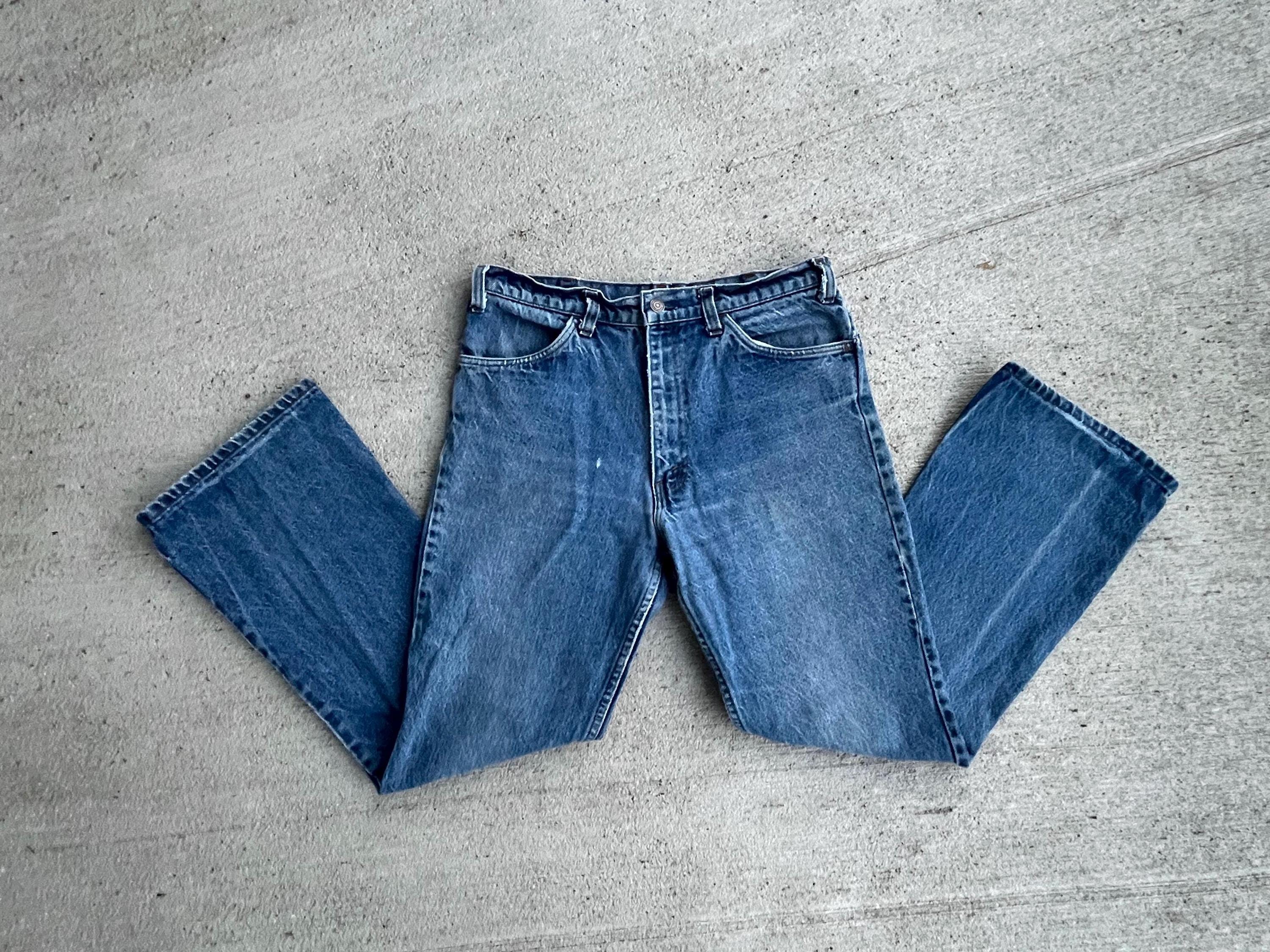 VINTAGE 70S LEVI'S 784 BELL BOTTOMS ORANGE TAB SIZE 27X27 | eBay