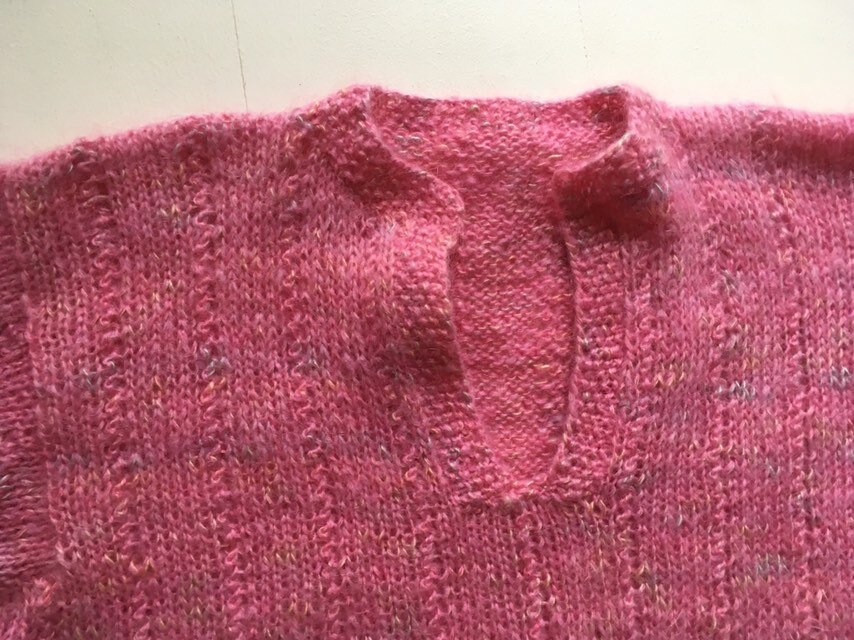 SALE Handknit Mohair Sweater M L Medium to Large Pullover