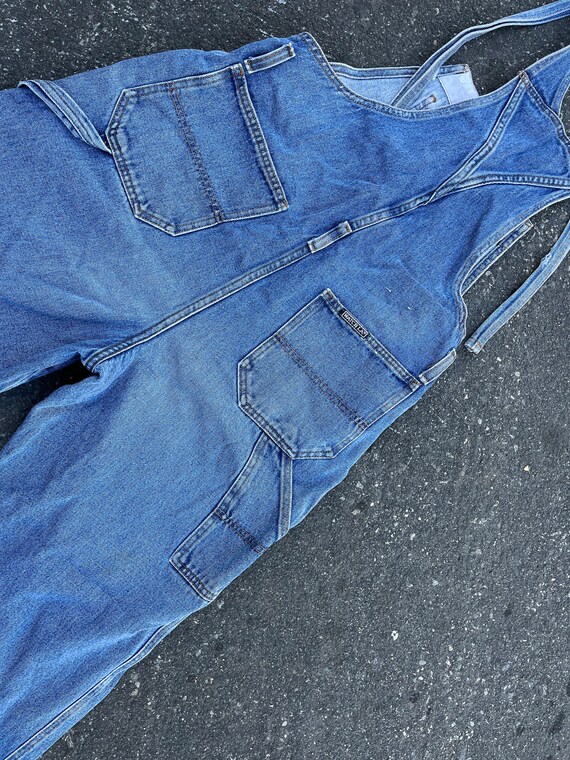 XS S Vintage Overalls 90s 1990s Blue Jeans Denim Watch L. A. LA M