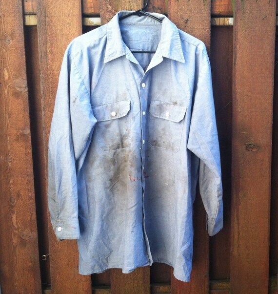 distressed chambray shirt