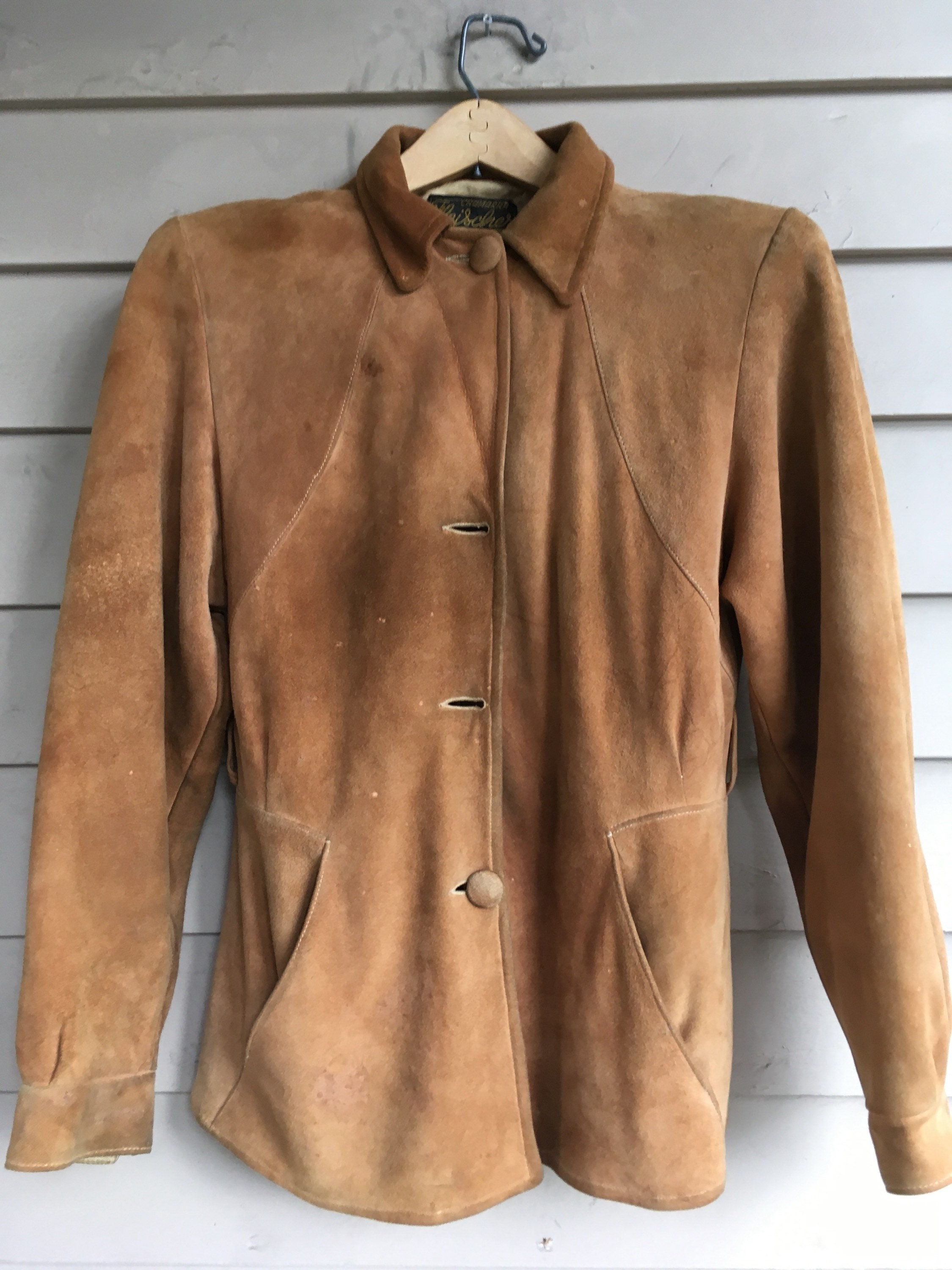SALE 1930s leather jacket women's brushed leather 30s size | Etsy