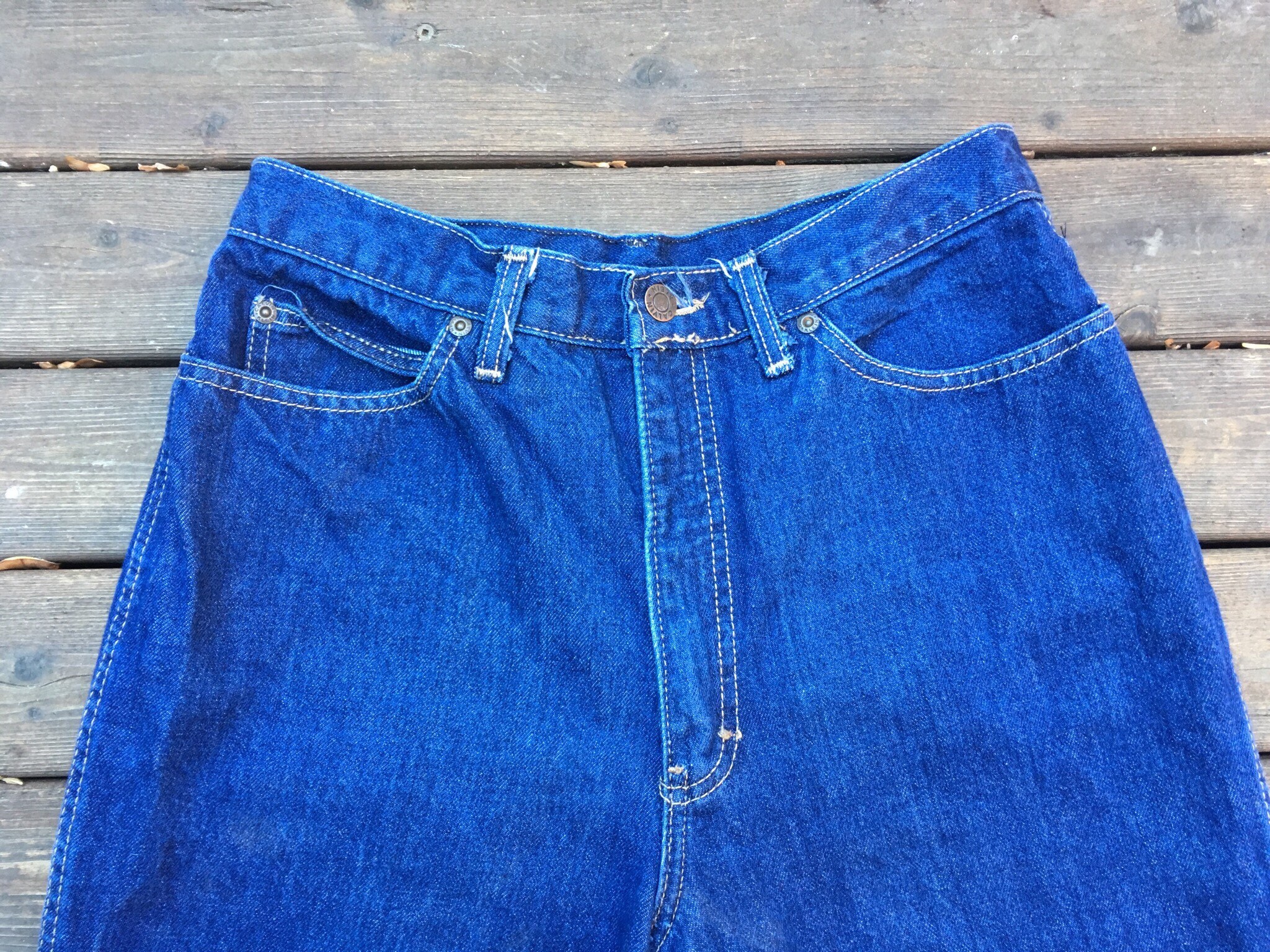 30x34 1970s Calvin Klein jeans dark blue western indigo rinse | Etsy