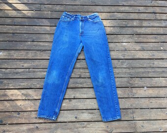 31x30 Levis 512 jeans USA made in America American made 512s slim tapered 90s 1990s vintage size 13 Jr medium dark blue indigo faded skinny