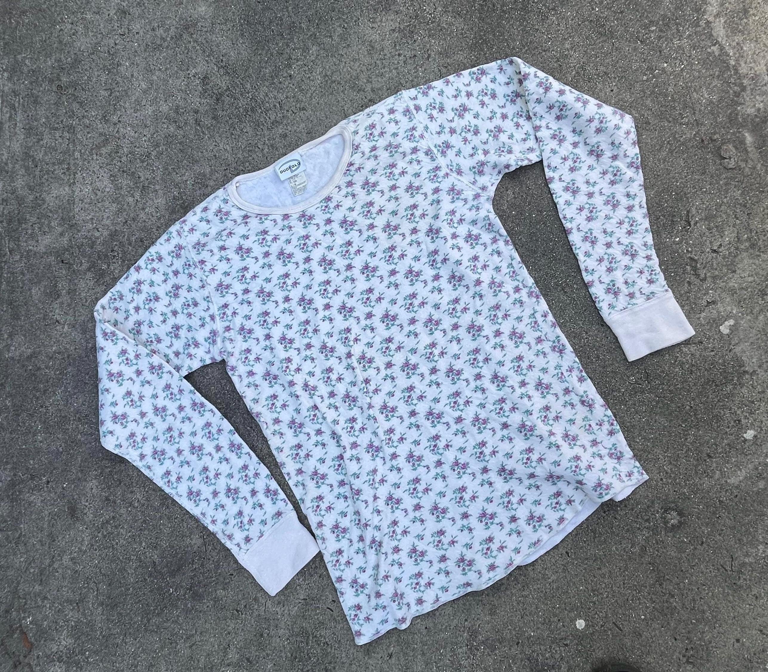 Vintage Floral Thermal Shirt - Etsy Canada