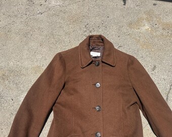 Barney's New York 100 Cashmere Coat XS 90s 1990s Barneys NY Dark