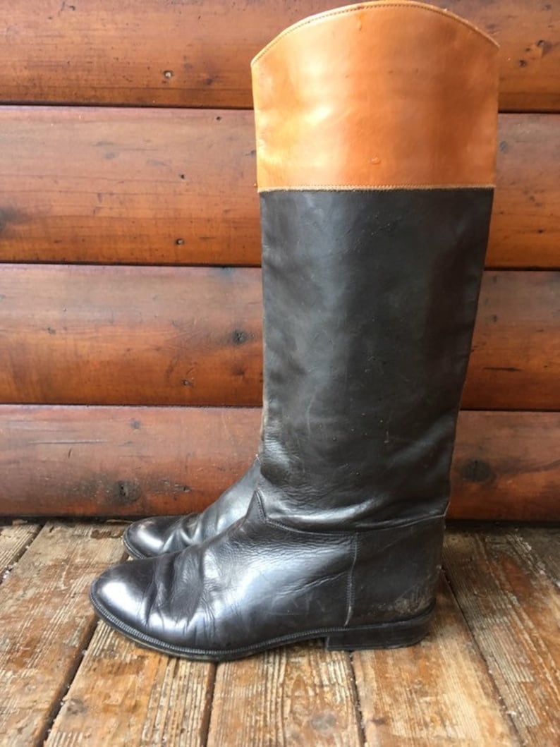 SALE 7 Italian Leather Riding Boots Made in Italy 37 6.5 6 1/2 - Etsy