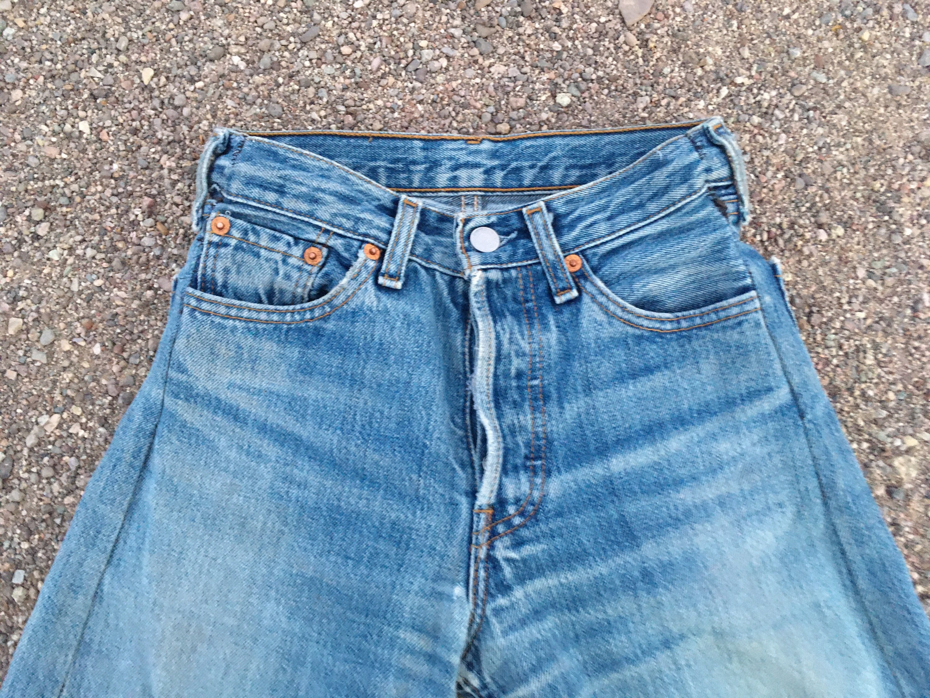 Sale XS Levis 501 Jeans Distressed Patches Repairs 23 24 00 0 1 2