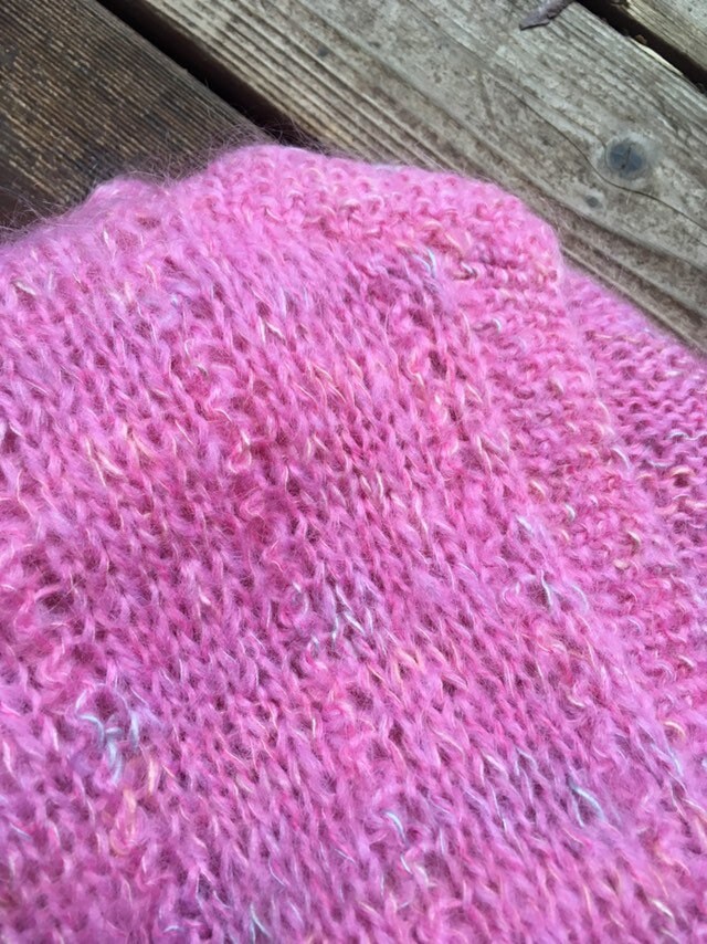 SALE Handknit Mohair Sweater M L Medium to Large Pullover