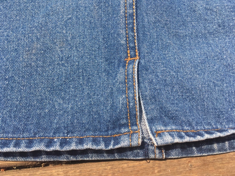SALE XS 1970s Denim Skirt 24 France Blue Jean Skirt Jean - Etsy