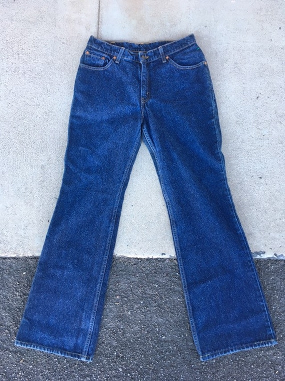 30 Levis 517 Jeans Dark Blue 31 32 Vintage Size 11 Mid Rise Boot