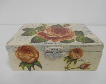 Shabby Chic Wooden Box, Engagement, Marriage Proposal, Mother's Day, Valentine's Day, Spring Day