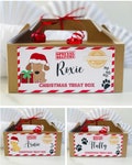 Personalised Christmas PET TREAT Gift Box | Brown Kraft | Xmas | Dog Box | Cat Box | Small Pets Box | EMPTY product logo