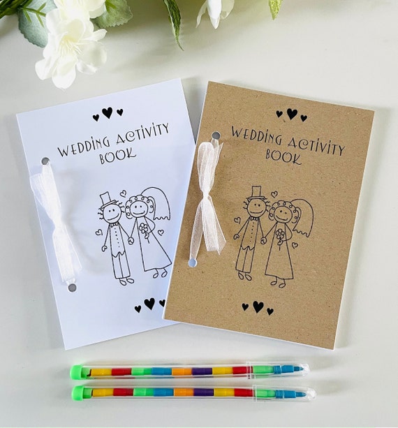 Children's Wedding Activity Pack Book Gift Favour A6 Vintage Style