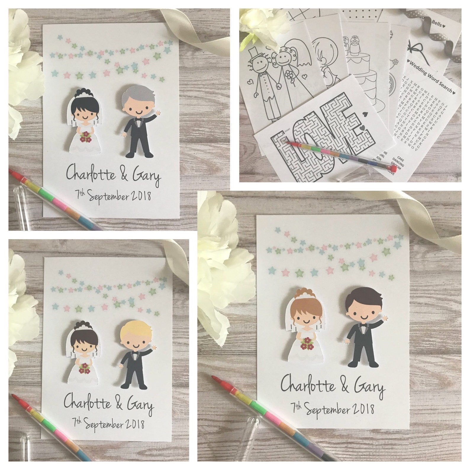 Children's Personalised Wedding Activity Pack A6 | Etsy UK
