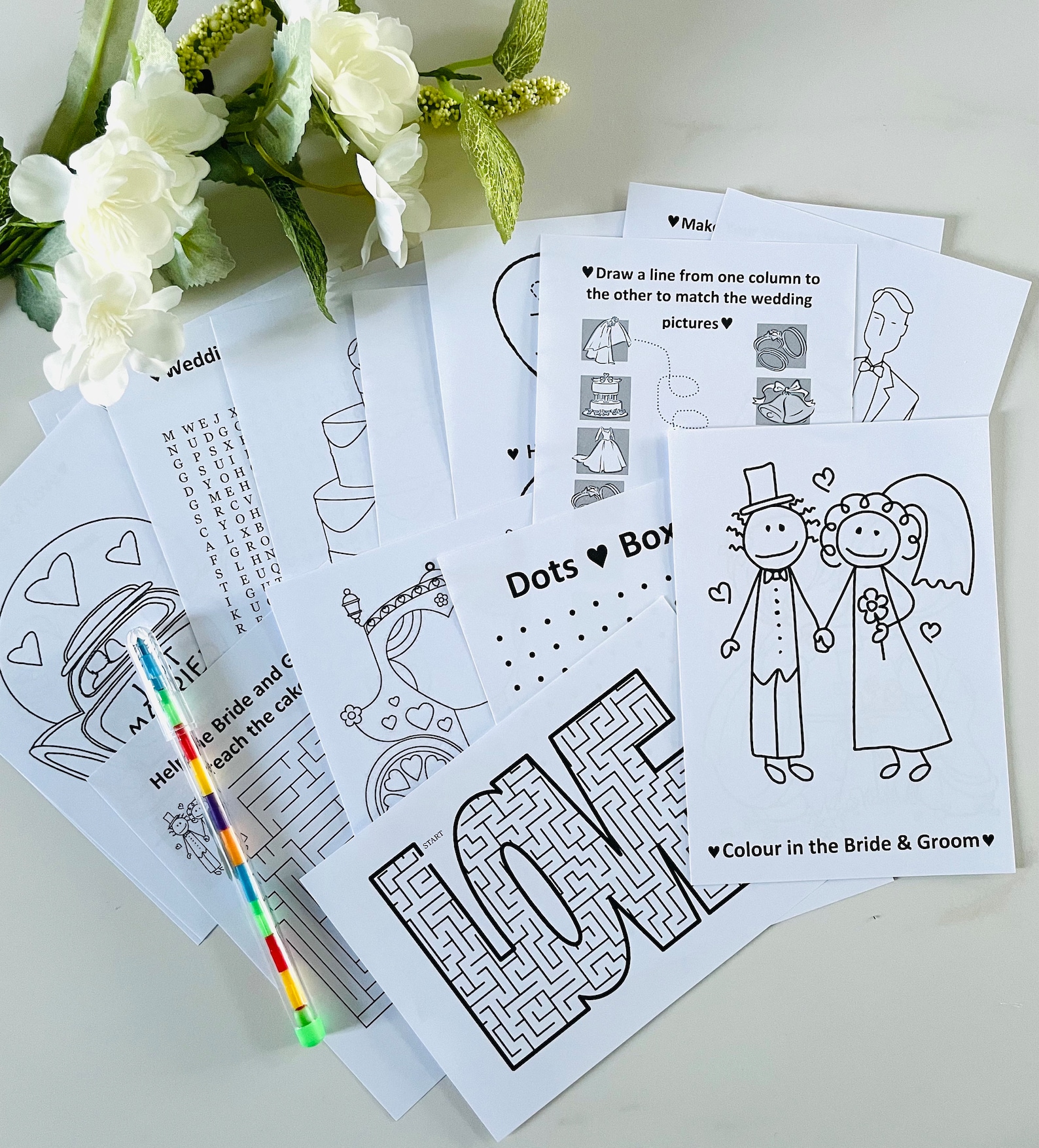 Children's Wedding Activity Pack Book Gift Favour A6 - Etsy UK