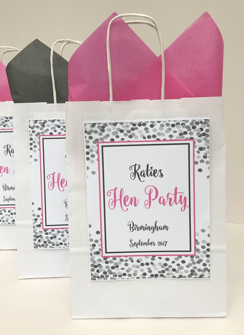 Personalised Hen Party Night Weekend Gift Favour Bag Confetti Etsy
