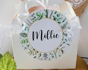 Personalised Wedding Favour Gift Box | Childrens Activity Box | Table Favour | Party | Leaves