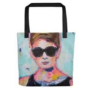 Audrey Hepburn TOTE BAG Original Art Handbag Venus Painting Purse Fashion Breakfast at Tiffanys Holly Golightly Pop Art Shopping Gift
