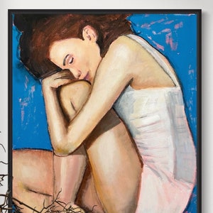ORIGINAL Gemälde Zeitgenössisch Impressionist Porträt Expressive Moderne Kunst Acryl Expressionist Leinwand Emotionale Menschen Figurative Signiert