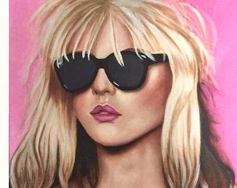 Blondie Debbie Harry Original Painting ART PRINT Contemporary Realism Pop Art New York CBGB Celebrity Punk Rock Music Artist Band Portrait