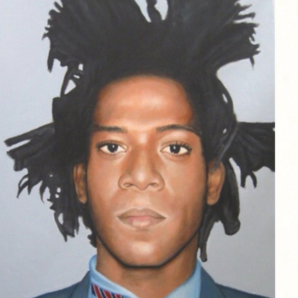 Jean Michel Basquiat Originale Gemälde KUNSTDRUCK Zeitgenössischen Realismus Pop Art New York Berühmtheit Neo Expressionist Künstlerporträt signiert